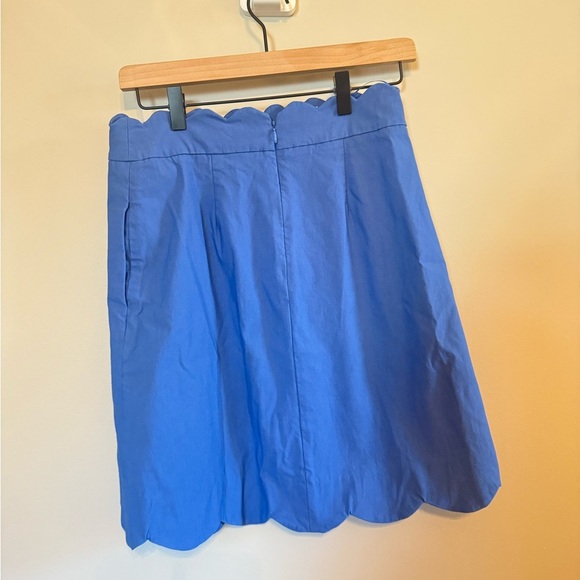 J‎ McLaughlin • Knee Length Scallop Skirt Stretchy Blue Sz 4 Tennis Pickleball - Picture 5 of 10